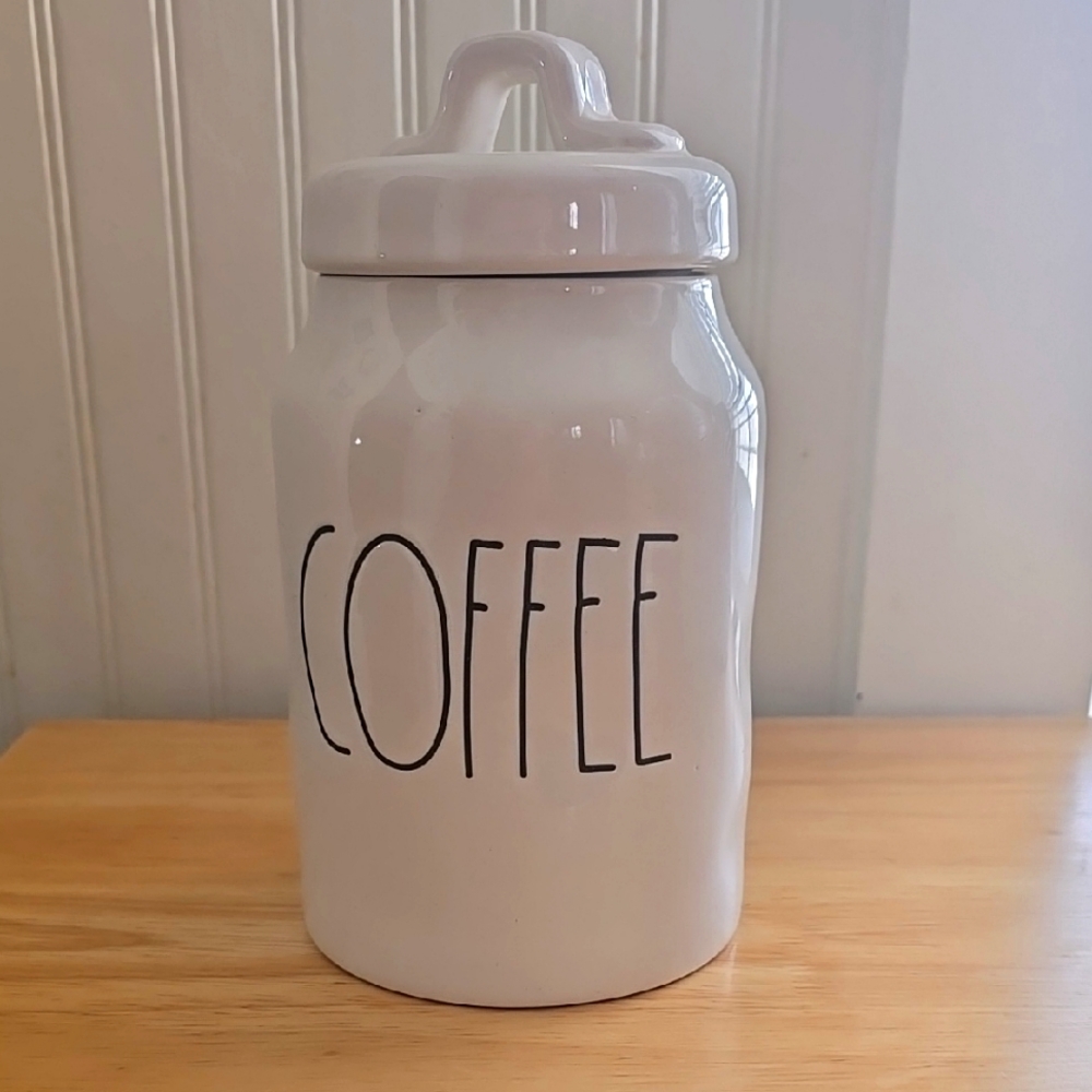 Rae Dunn White Ceramic Coffee Canister